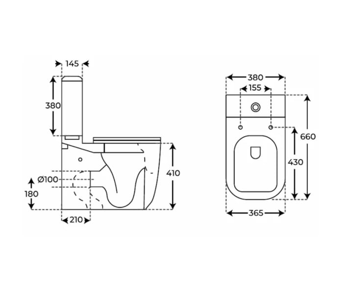 Inodoro compacto Fossil Natura Zen Croquis 5