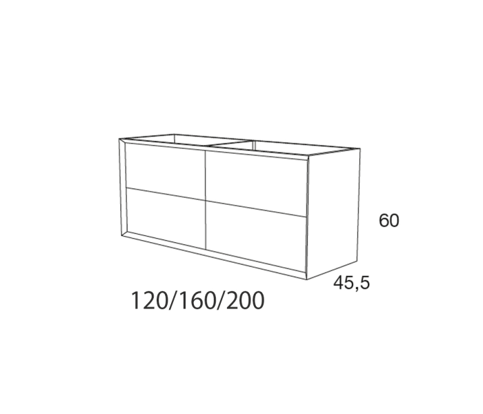 Mueble de baño con encimera de madera hidrófuga Avila Dos Novus Croquis 5