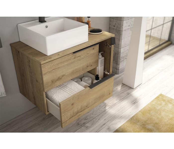 Mueble de baño con encimera de madera Bruntec Coban Detalle 4