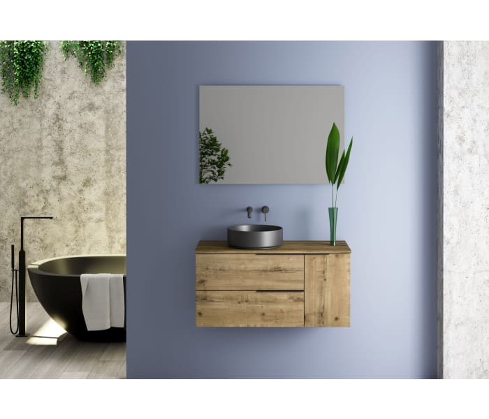 Mueble de baño con encimera de madera Bruntec Coban Principal 1