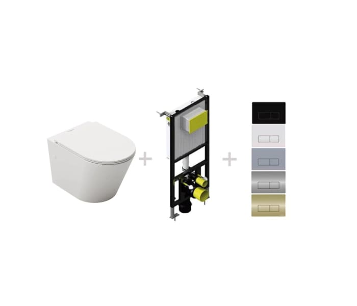 Pack inodoro + cisterna empotrada + pulsador Fossil Natura Venecia Principal 0