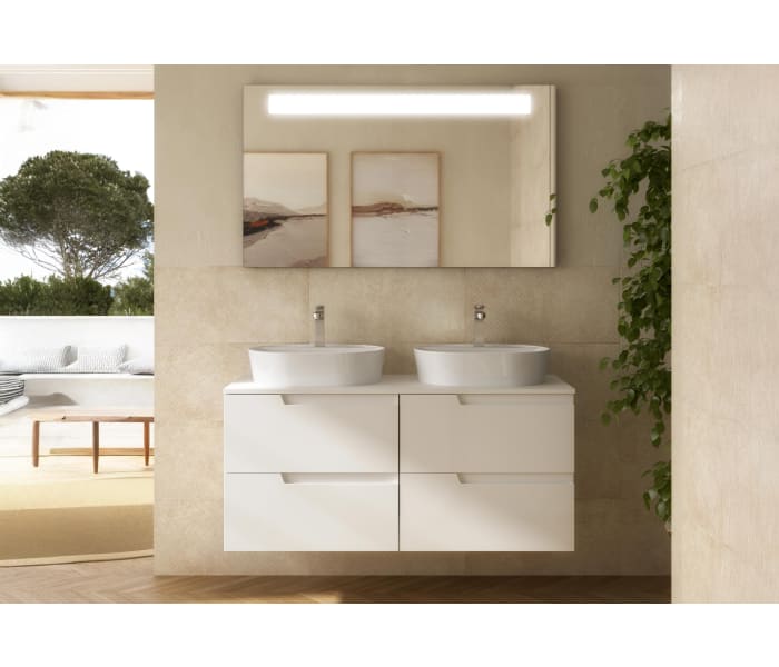 Mueble de baño con encimera del mismo color que le mueble Salgar Vima Principal 2