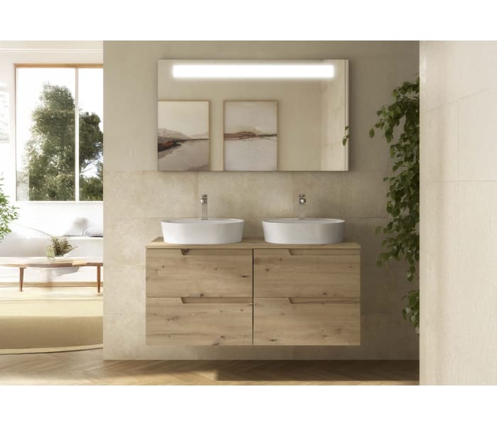 Mueble de baño con encimera del mismo color que le mueble Salgar Vima Principal 3