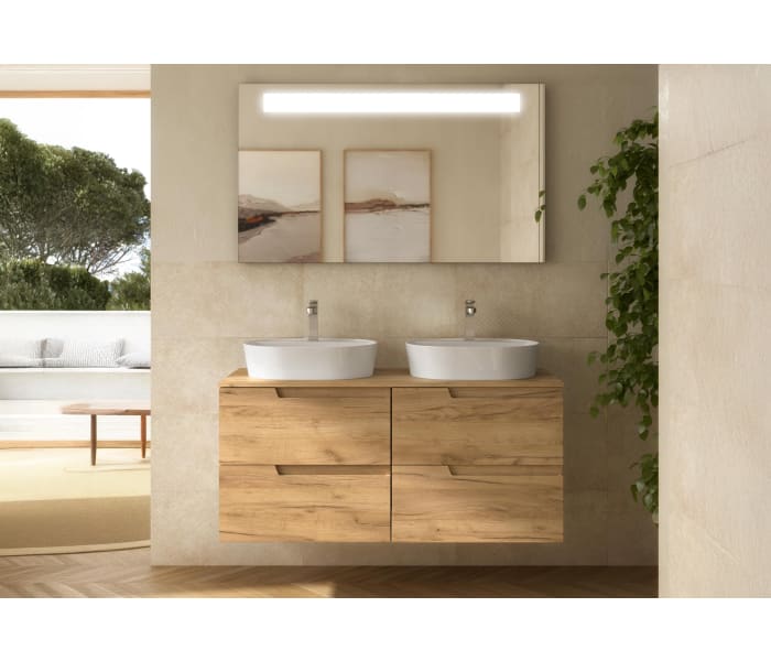 Mueble de baño con encimera del mismo color que le mueble Salgar Vima Principal 0
