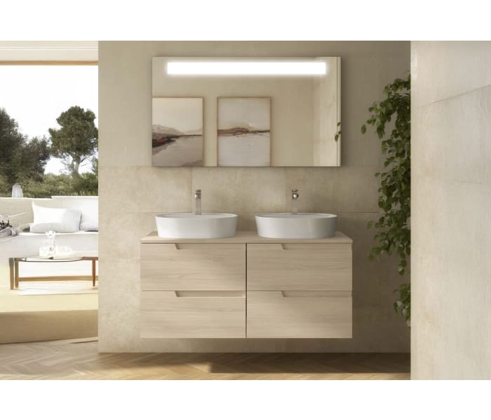 Mueble de baño con encimera del mismo color que le mueble Salgar Vima Principal 2