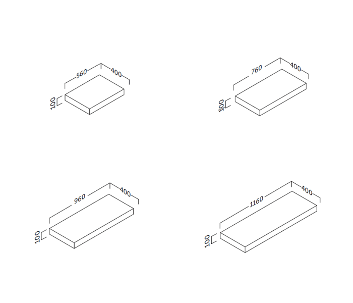 Estante de baño Coycama Epsilon Croquis 4