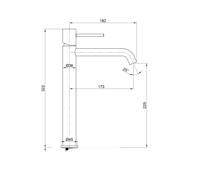 Grifo de lavabo Imex Monza Croquis 11