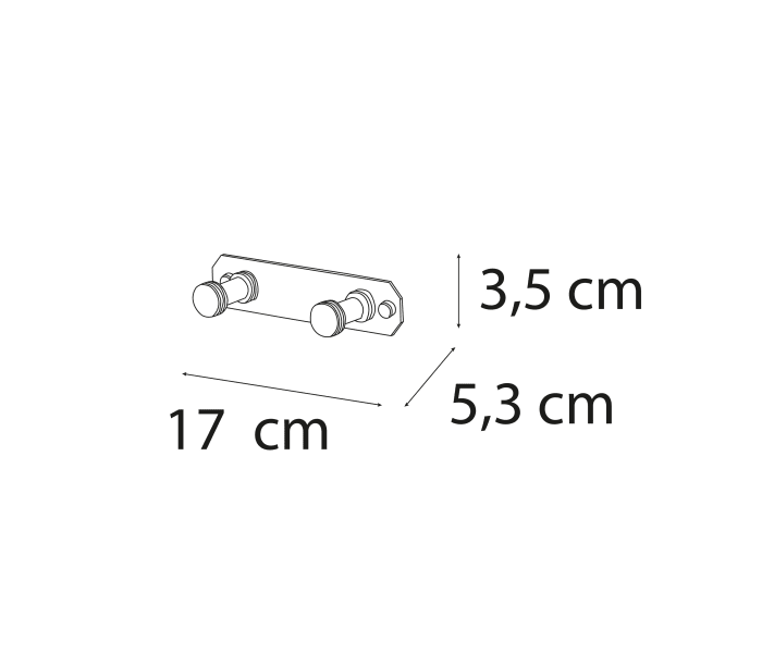 Percha doble Mediterránea de Baño Intro Croquis 1