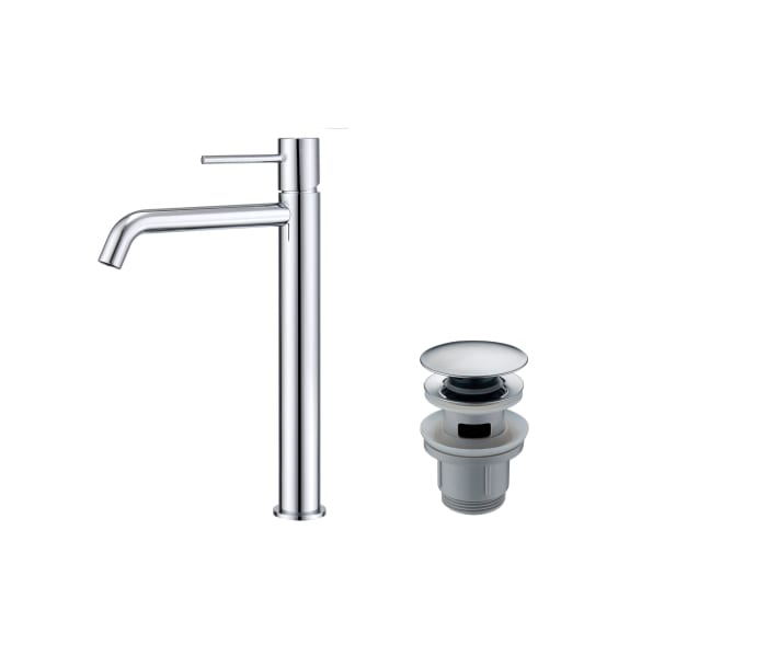 Pack Grifo de lavabo caño alto Imex Monza + Válvula click-clack Principal 0