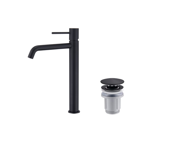 Pack Grifo de lavabo caño alto Imex Monza + Válvula click-clack Principal 1