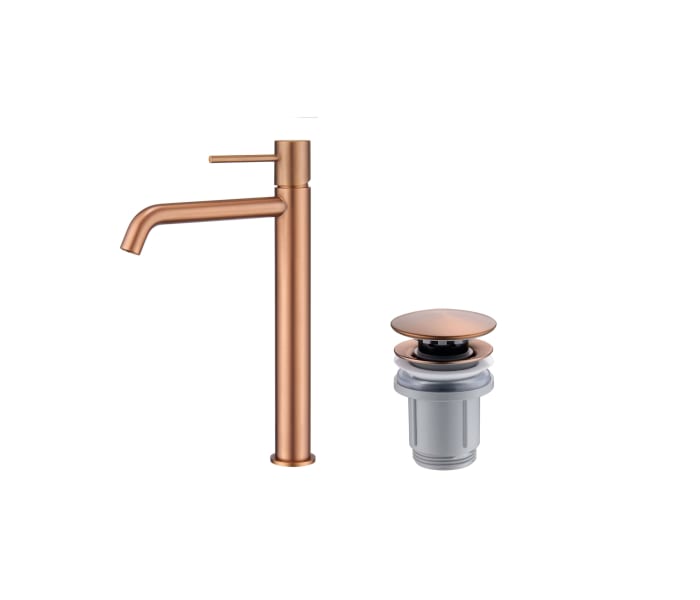 Pack Grifo de lavabo caño alto Imex Monza + Válvula click-clack Principal 4