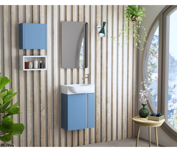 Mueble baño fondo reducido madera - VERSA negro de Coycama