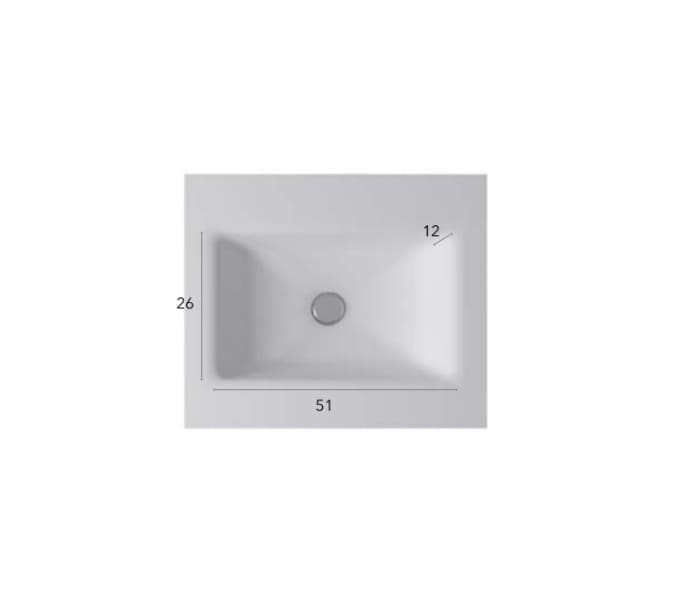 Lavabo encimera Bruntec Illice Croquis 4
