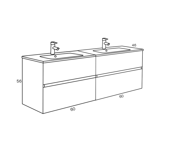 Conjunto mueble de baño Sanchís Deco Lux Croquis 7