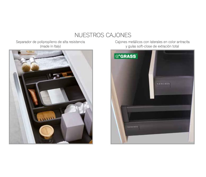 Conjunto mueble de baño Sanchis Deco Lux opción 13