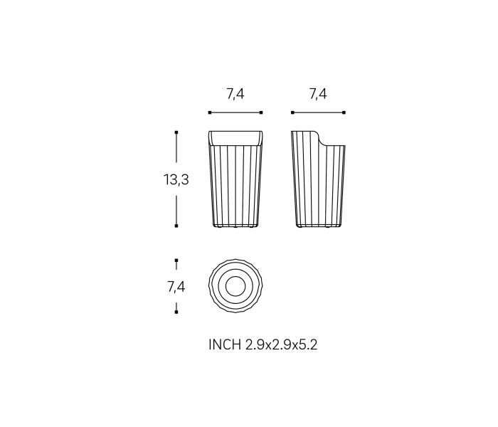 Portacepillos de baño de Cosmic L’Avenir Croquis 8