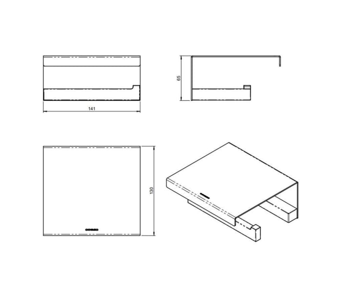 Portarrollos de baño Cosmic The Grid Croquis 8