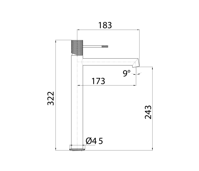 Grifo de lavabo Imex Line Croquis 13