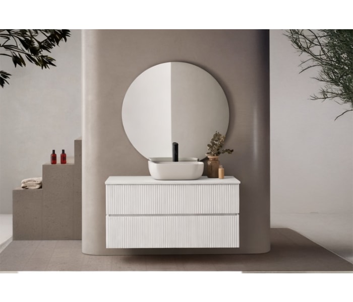 Conjunto mueble de baño con lavabo sobre encimera Sanchis Etna Principal 1