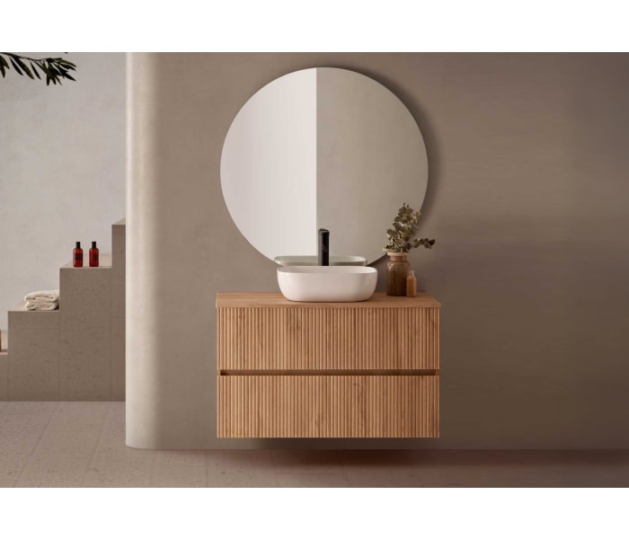 Conjunto mueble de baño con lavabo sobre encimera Sanchis Etna Principal 0