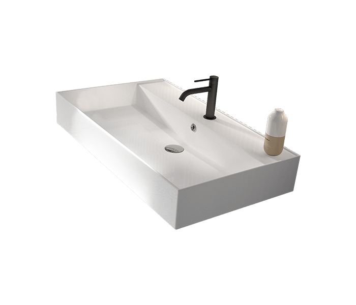Conjunto mueble de baño Viso Bath con lavabo de cerámica 12 cm de altura y cajonera Nomad Detalle 5