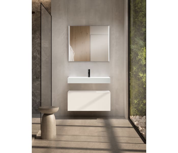 Conjunto mueble de baño Viso Bath con lavabo de cerámica 12 cm de altura y cajonera Nomad Principal 1