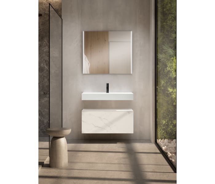 Conjunto mueble de baño Viso Bath con lavabo de cerámica 12 cm de altura y cajonera Nomad Principal 2
