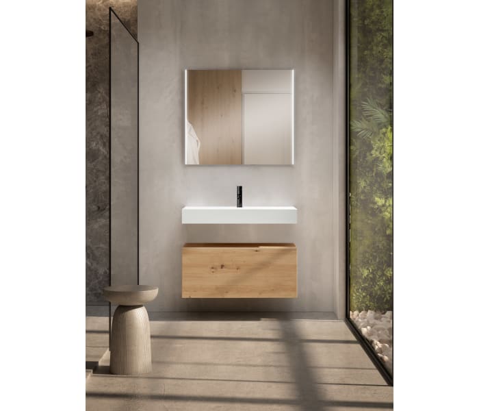 Conjunto mueble de baño Viso Bath con lavabo de cerámica 12 cm de altura y cajonera Nomad Principal 0