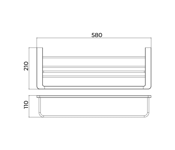 Toallero de baño tipo hotel Medimex Nova Croquis 6