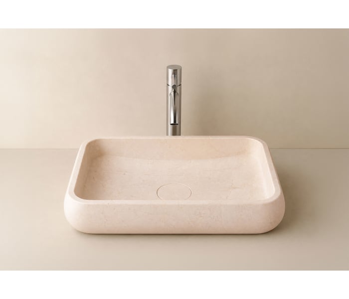 Lavabo de mármol natural Bruntec Rubí Ambiente 2