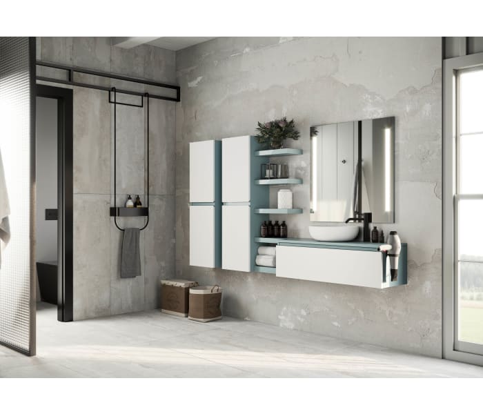 Mueble de baño con encimera de madera Campoaras Aqua Principal 1