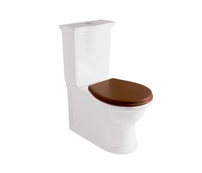 Inodoro compacto Fossil Natura Olimpia con tapa de madera Principal 0