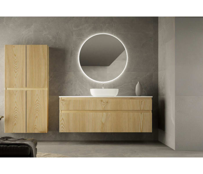 Mueble de baño madera maciza con encimera de solid surface Bruntec Alpes 5 Principal 1