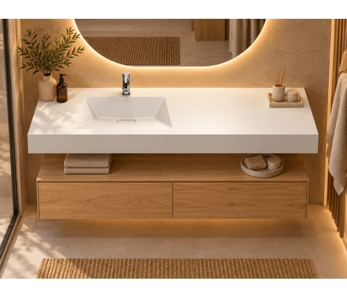 Lavabo de baño suspendido Torvisco Cut Plus F12 Ambiente 5