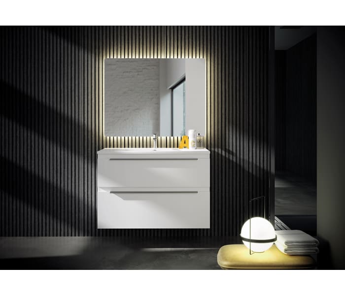 Conjunto mueble baño con lavabo Carmen blanco Avila Dos — Azulejossola