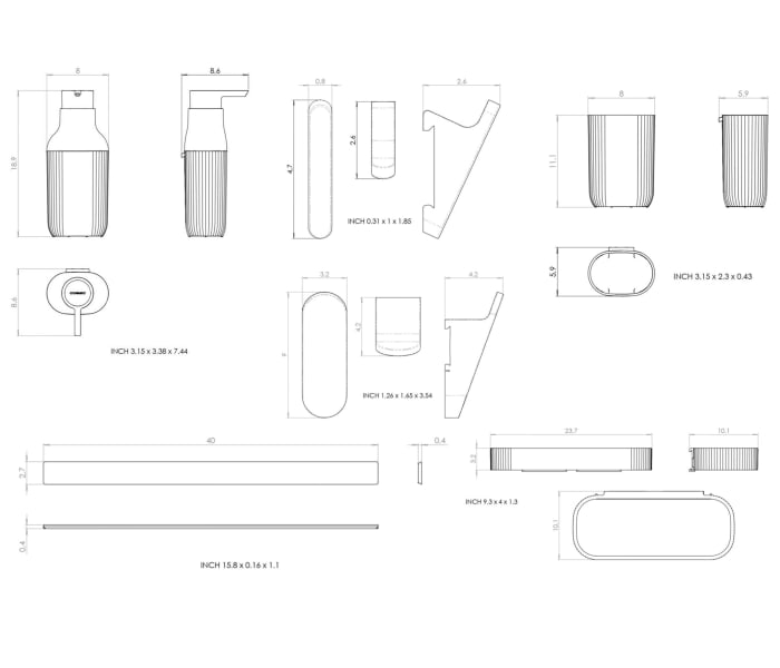 Set modular para cocina completo con guía a pared de Cosmic Alife Croquis 8