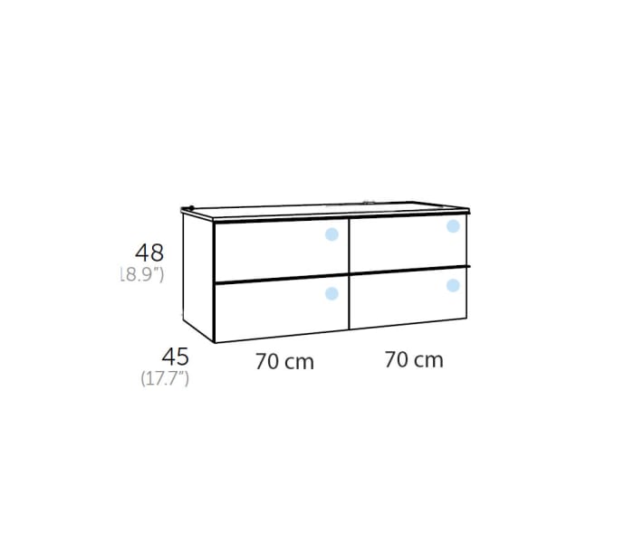 Mueble de baño Coycama Landes Croquis 5