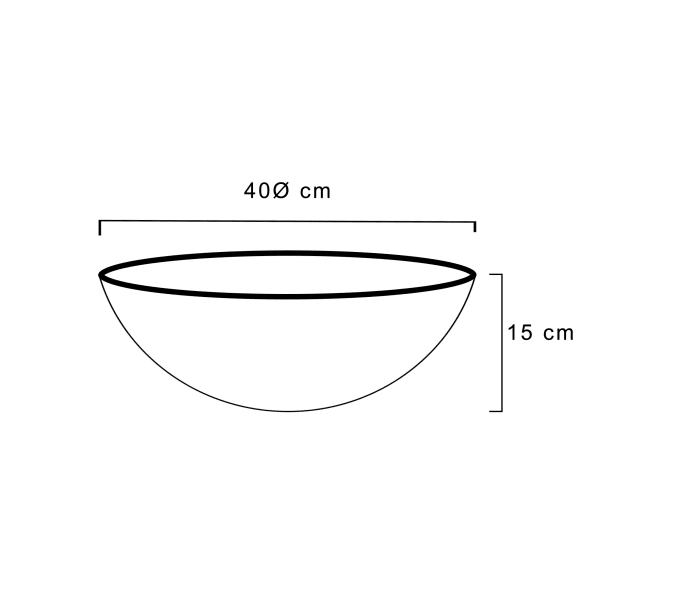 Lavabo sobre encimera Art and Bath Sfera Croquis 1