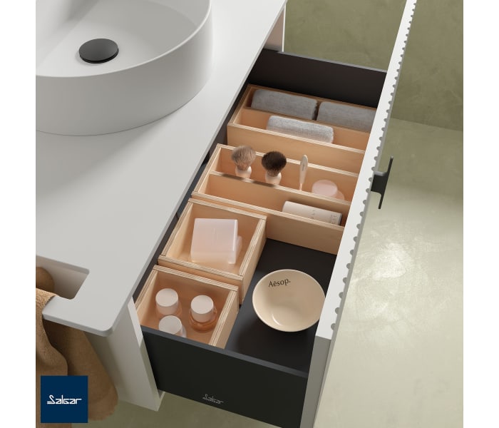 Mueble de baño con encimera de madera Salgar Biba Detalle 6