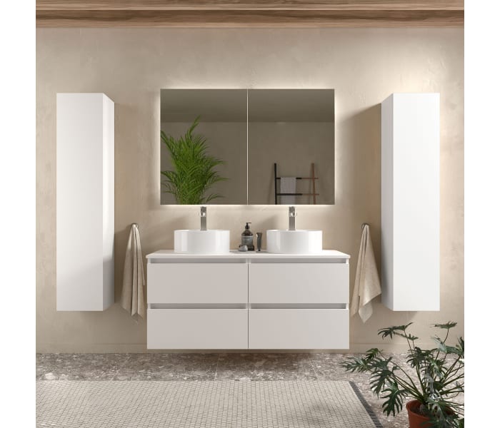 Conjunto mueble de baño con lavabo sobre encimera Salgar Bequia Principal 2