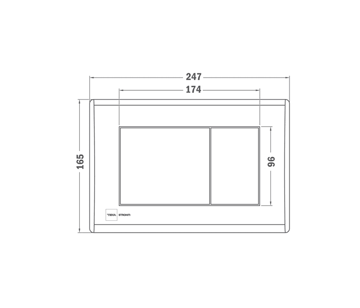 Pack inodoro suspendido + cisterna empotrada + pulsador Strohm Teka Soller Croquis 6