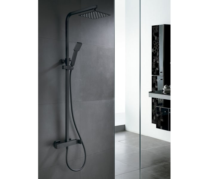 Conjunto de ducha monomando de Imex barra extensible cromado Fiyi