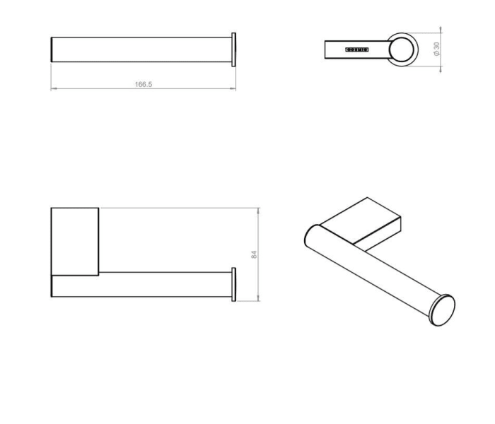 Portarrollos de baño Cosmic Poject Croquis 5