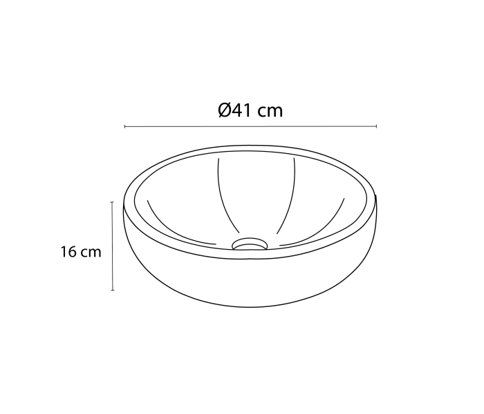 Lavabo de mármol natural Bruntec Paris Croquis 3