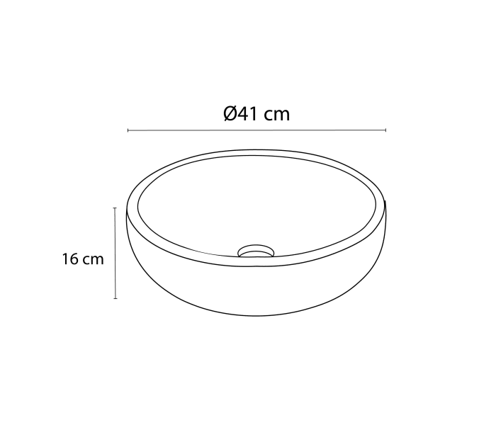 Lavabo de mármol natural Bruntec Paris Croquis 3