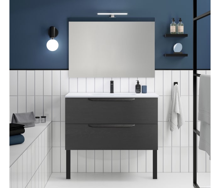 Comprar Mueble de baño Urban Meta con patas 2 cajones + 1 puerta