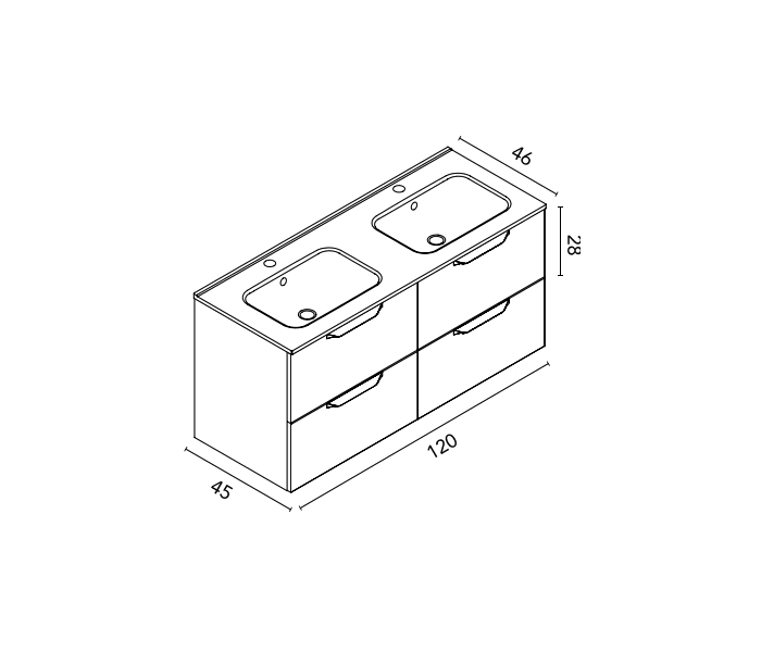 Conjunto mueble de baño Royo Urban Croquis 7