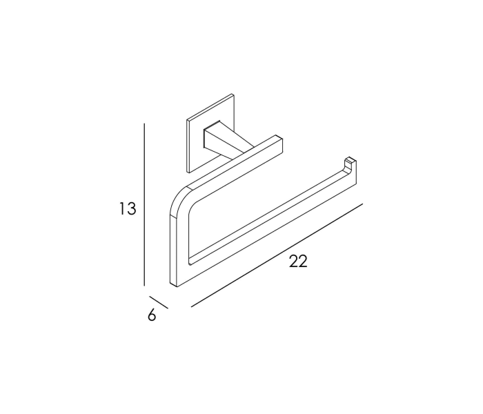 Toallero anilla grande de baño Manillons Torrent Sintor Croquis 2