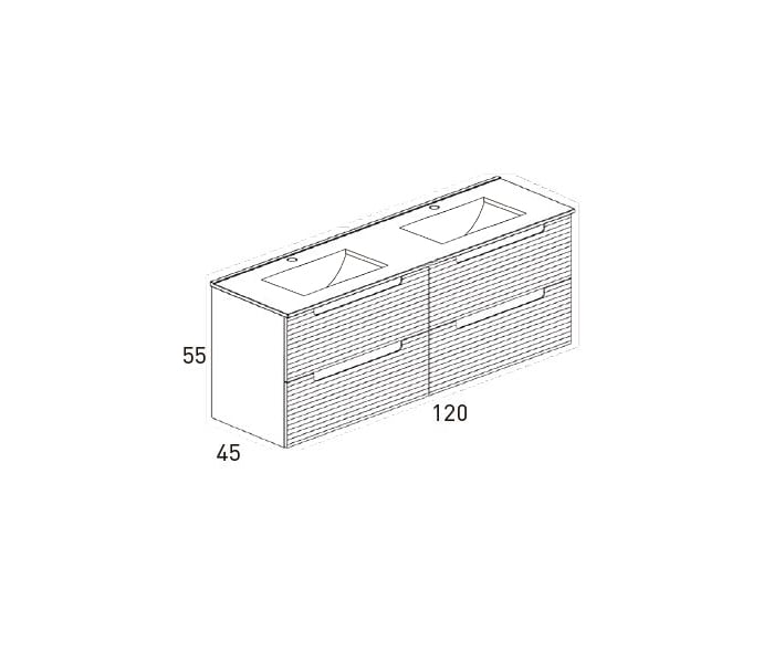 Mueble de baño Visobath Kyoto Croquis 1