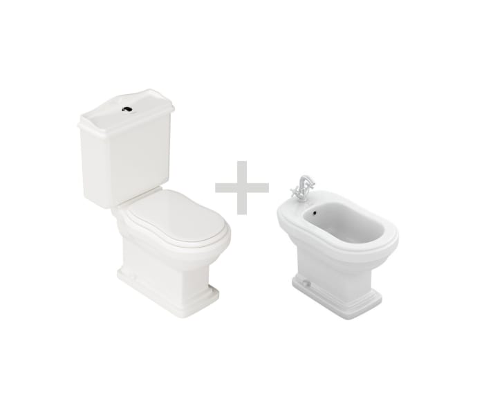Pack inodoro compacto + bidé Fossil Natura Atenas Detalle 3
